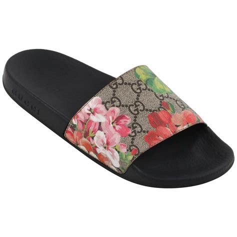 gucci floral slide|gucci floral platform slides.